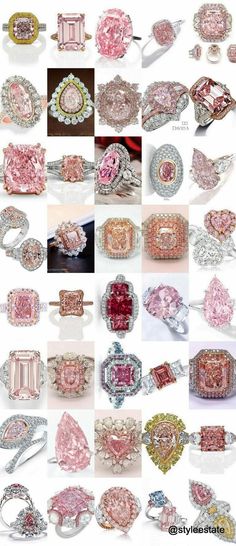 Different Types Of Rings, Nude Bags, Rings And Bracelets, Pink Diamond Ring, Vevey, Pink Bling, Fancy Diamonds