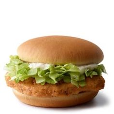 a chicken sandwich with lettuce and mayonnaise