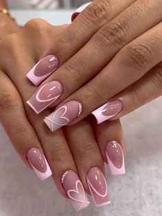 Girly Acrylic, Square Nail Designs, Summery Nails, Cute Acrylic Nail Designs, Short Square Acrylic Nails, Nail Idea, Unique Acrylic Nails