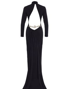 Frida stretch-jersey Maxi dress with open back. Fits true to size Lightweight, stretchy fabric Bejeweled Accessory Fabric93% Polyester / 7% LycraSize Chart SIZE SHOULDER CM BUST CM WAIST CM HIP CM SLEEVE LENGTH CM 34 37 84 64 93 57 36 38 88 68 97 58 38 39 92 72 101 59 40 40 96 76 105 60 42 41 100 80 109 61 44 42 104 84 113 62 Cocktail Dress With Ruched Back In Elastane, Cocktail Dresses With Ruched Back, Elegant Dress With Cutout Low Back, Elegant Dresses With Cutout Low Back, Maxi Dress With Closed Back For Evening, Formal Backless Dress With Fitted Cowl Back, Elegant Embellished Backless Dress For Gala, Formal Fitted Backless Dress With Cowl Back, Maxi Dress With Back Opening For Evening