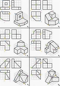 the instructions for how to draw a house in four different ways, including numbers and shapes