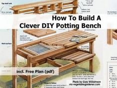 how to build a clever diy potting bench with free plans for the top