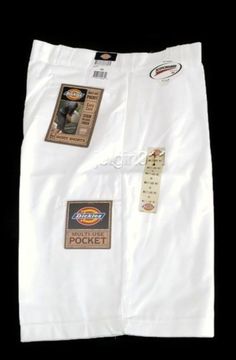 Dickies Mens Shorts Work Shorts Multi-Pocket Loose Fit Easy Care White 38 New #Dickies #CarpenterUtility Color White, Color