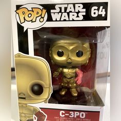 star wars c - 3po pop vinyl figure in its box with the packaging open