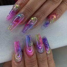 Chrome Nail Design, Chrome Nail Art, Nails Yellow, Chrome Nails Designs, Chrome Nail, Dope Nail Designs, Nail Design Ideas, Really Cute Nails, Striped Nails