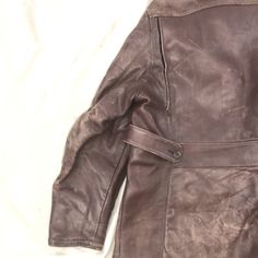 Vintage Perfecto Genuine Horsehide Leather Jacket 1950-60s size: medium chest- 21” shoulder- 9” sleeve- 24.5 height- 31” Vintage Leather Outerwear With Button Closure, Fitted Vintage Leather Outerwear, Vintage Brown Outerwear For Work, Retro Leather Outerwear For Formal Occasions, Vintage Outerwear With Leather Lining For Work, Vintage Leather Business Jacket, Vintage Brown Leather Outerwear For Work, Vintage Fitted Outerwear With Leather Lining, Vintage Leather Jacket For Business