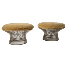 pair of plat stools by knoll for knoll