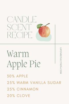 the label for an apple pie is shown