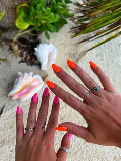 Summer Nails 2023, Bright Summer Nails, Nails 2023, Short Acrylic Nails Designs, Pink Nail