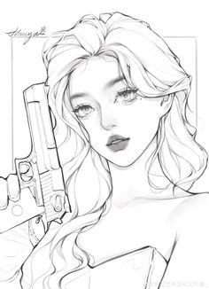 Digital Art Girl Sketch, Anime Lineart Manga Coloring Pages, Girly Drawings Cute Sketches, Bangs Sketch, 얼굴 드로잉, Color Drawing Art, Pencil Sketch Images, Animation Art Sketches