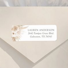 Boho Pampas Grass Baby Shower Return Address Label | Zazzle Lauren Anderson, Address Label, Return Address Labels, Return Address, Address Labels