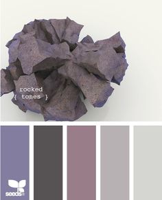 the color scheme is purple and grey, with different shades to choose from in each section