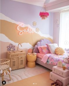 Dopamine Interior, Cookie Room, Sofa Room, Kids Rooms Inspo, House Redo, Big Girl Bedrooms, Mermaid Room, Toddler Girl Room