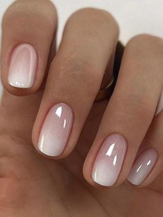 Multicolor  Collar    3D Nails Embellished   Nail,Hand & Foot Care Ombre Gel Nails, Bridal Manicure, Ombre Acrylic, Pedi Ideas, Ombre Nail, French Acrylic Nails, Ombre Nail Designs, Bride Nails, White Nail