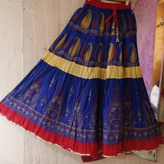 More Skirts in our shop https://www.etsy.com/shop/neelcreations/?section_id=15985636 This Indian skirt has elastic waistband for a perfect fit. Beautifully printed with nice color combinations. Waist: 24 inch stretchable up to 40-42 inches Length: 40 inch This is a perfect wear to a dinner party dance party or anywhere you want to let yourself loose. NOTE : There might be slight color variation due to different colour settings. Nice Color Combinations, Pakistani Dresses Party, Skirt Indian, Dance Skirts, Batik Skirt, Bridesmaid Skirts, Indian Skirt, Women Dance, Colorful Skirts