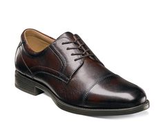 Florsheim-Midtown Cap Toe Oxford For a dress shoe you can count on, Florsheim has brought you the Midtown cap toe oxford. This leather pair is the perfect addition to your business wardrobe! Business Wardrobe, Cap Toe Shoes, Brown Oxfords, Oxford Dress Shoes, Mens Nike Shoes, Dress Shoe, Leather Cap, Shoes Outlet, Cole Haan Shoes