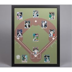 Baseball Display Board: Trading Card Sports Field Frame 22x28 Baseball Card Displays, Trading Card Frame, Trading Card Display, Football Displays, Baseball Display, Nursery Stickers, Sports Field, Display Frames, World Map Art