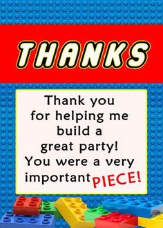 thank you for helping me build a great party you were a very important piece