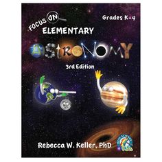 the book cover for focus on elementary astronomy