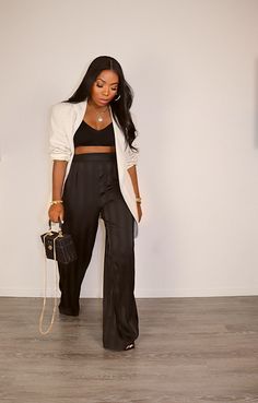 Loose Trousers, Fall Fashion Outfits, Look Plus, Dressy Casual, Looks Style, Lookbook Outfits, Outfits Casuales, Classy Outfits