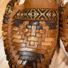 Traditional Mexican Huarache Shoe. Warm Brown Leather Flats With Cute Pattern. Fits A Women’s Size 8 Us (Mexican Size 5). New Never Worn. Perfect For Spring And Summer. Casual Woven Leather Huaraches For Vacation, Casual Brown Huarache Sandals For Vacation, Casual Brown Huaraches For Vacation, Brown Bohemian Huarache Sandals With Woven Leather, Bohemian Woven Leather Huarache Sandals For Vacation, Artisan Brown Huaraches For Vacation, Bohemian Brown Woven Leather Huarache Sandals, Bohemian Brown Huaraches With Woven Sole, Artisan Brown Huaraches For Spring