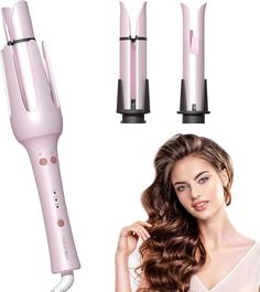 About this item
2in1 Rotating Curling Iron: Floral-patterned rotating curling iron offers two sizes of rod cores: 1 inch/1.25 inch. Effortlessly achieve your desired curl size and style by simply swapping the interchangeable rod cores, you can choose between tight curls and relaxed big curls to better meet the needs of different hair textures and occasions. Suitable for all hair types.
One-button Automatic Curler: The one-button automatic curling feature is a standout characteristic of this automatic curling wand, greatly streamlining the process of curling hair. Different Hair Textures, Automatic Curler, Curling Hair, Hair Waver, Long To Short Hair