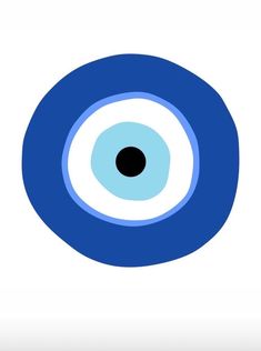 an eyeball is shown in blue and white