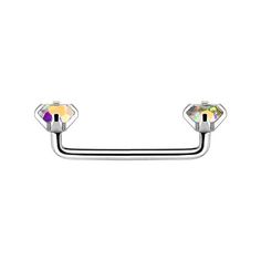 PRICES MAY VARY. Internally Threaded Staple Surface Piercing Barbell with Prong Setting CZ Crystal - Sold individually Material: 316L Surgical Steel Thickness: 14 Gauge (2 mm) Barbell Length: 18mm - 3/4" Cubic Zirconia Color & Size: AB 3mm Service: 90-Day Money Back Guarantee or Exchange. We will Give You a 100% Satisfied Solution.  Internally Threaded Staple Surface Barbell with Prong Setting CZ 14 Gauge 9 Colors to Choose From - Sold individuallyMade of high quality surgical steel. Multiple le Surface Tragus, Surface Piercing, Tragus Jewelry, Body Jewelry Piercing, Tragus, Selling Jewelry, Piercing Jewelry, Body Jewelry, Prong Setting