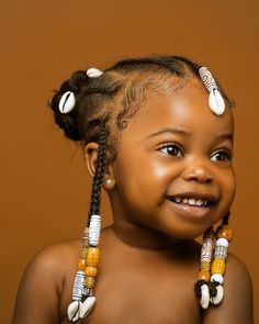 Braids With Beads Kids, Braids For Kids Black, Braid Inspiration, Fulani Braids, Braids With Beads, Foto Baby, Girls Braids, Braids For Kids