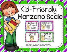 a kid - friendly marzano scale game