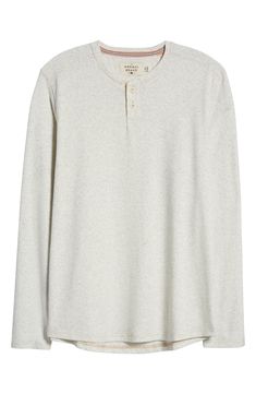 A comfy cotton-blend knit with contrasting top-stitching adds to the appeal of this timeless henley. 58% cotton, 39% polyester, 3% spandex Machine wash, tumble dry Imported Contrast Top, Top Stitching, Cotton Blend, Nordstrom