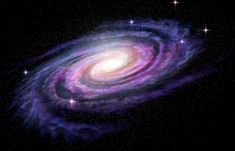 a spiral galaxy with stars in the background