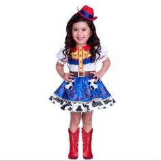 Rodeo Sweetie Costume Girl Dress Handband Hat ** New With Tags Cowgirl Outfit Halloween, Toddler Cowgirl Outfit, Toddler Cowgirl, Cowgirl Outfit, Outfit Halloween, Girl Costumes, Kids Costumes, Girl Dress, Rodeo