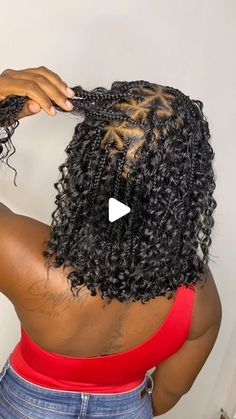 Boho Braids Bob, Boho Bob Box Braids, Braids Bob Style, Bob Braids Hairstyles, Summer Braids, Bob Braids, Bob Styles, Boho Braids, Goddess Braids