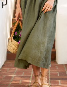 Introducing Daphne, an outrageously effortless, sleeveless maxi dress to pop on and go, no matter the occasion. This easy, versatile style - with heavily requested, handy hip pockets and our iconic Popover Henley neckline - is destined to be a forever classic in your closet.. Wide Leg Maxi Dress For Day Out, Casual Green Maxi Dress With Pockets, Spring Vacation Wide Leg Dresses, Summer Maxi Dress With Pockets For Day Out, Green Maxi Dress With Pockets, Summer Daywear Maxi Dress With Pockets, Casual Spring Unlined Maxi Dress, Casual Spring Maxi Dress Unlined, Relaxed Fit Maxi Dress With Pockets For Daywear