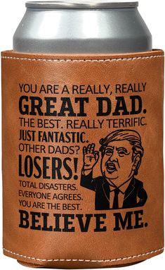 PRICES MAY VARY. DAD GIFTS FROM DAUGHTER SON: This great dad leather can cooler will certainly be the unique gift to Men, Dad, Papa, Grandpa, New Dad, Stepdad, Husband. Surprise them with the best Happy Birthday, Anniversary, Thanksgiving, Christmas, Father's Day gifts to make them smile all the time. FUNNY BIRTHDAY GIFTS FOR MEN: Looking for a humorous birthday gift for men? Our Great Dad leather can cooler is perfect for marking significant milestone ages. Celebrate your man's special day with What To Get Your Dad For Christmas, 60th Birthday Men, Husband Surprise, Gifts For Dad From Daughter, Christmas Gifts For Dad, Christmas Presents For Dad, Birthday Men, Happy Birthday Fun, Best Dad Gifts