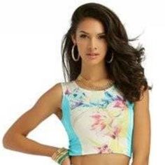 Brand New With Tags Size S Or M Or L Or Xl Nicki Minaj The Summer's Hottest Trend Is This Cropped Top From Nicki Minaj. Midriff-Baring & Form-Fitting, This Slick Top Has A Cool Floral Print To Lighten It Up. 95% Polyester/5% Spandex Round Neck Sleeveless Machine Wash S...Armpit To Armpit 14" And Length 15" M...Armpit To Armpit 15" And Length 15" L...Armpit To Armpit 16" And Length 15.5" Xl...Armpit To Armpit 17" And Length 16" Nicki Minaj Shirt, Cutout Crop Top, Tank Crop Top, Pink Bralette, Womens Shirt, Floral Crop Tops, Floral Tank, Shoulder Crop Top, White Crop Top