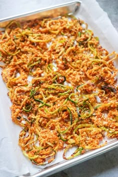 an image of some food that is on a pan and ready to be cooked in the oven