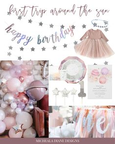 Luna First Birthday, Moon Themed First Birthday Party, First Trip Around The Sun Themed Birthday Party, First Birthday Moon Theme, First Trip Around Sun Birthday, First Turn Around The Sun Birthday, First Trip Around The Sun Girl Birthday Party Girl, Girl Space Themed Birthday Party