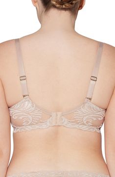 Specially designed for fuller figures, this everyday bra offers a lightweight feel and comfortable support while creating a gorgeous neckline. 90% nylon, 10% spandex with 84% nylon, 16% spandex and 62% nylon, 39% spandex contrasts Hand wash, line dry Imported Stretch Full Cup Bra With Medium Bust Support, Full Cup Nylon Bra With Medium Bust Support, Stretch Full Cup Bra With Padded Cups, Stretch Full Cup Nursing Bra, Elegant Full Cup Stretch Bra, Elegant Supportive Full Coverage Nursing Bra, Beige Seamless Full Cup Bra, Classic Full Coverage Stretch Bra, Fitted Full Cup Seamless Bra