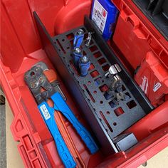 the toolbox is filled with various tools