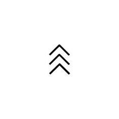 an arrow symbol is shown in black and white