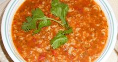 Enjoy my familiar recipe. Delicious tomato and oats soup made with garlic and cilantro.