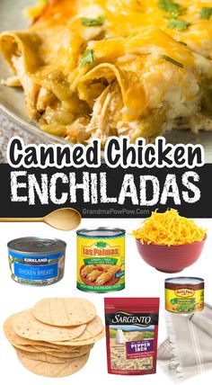 this is an image of canned chicken enchiladas