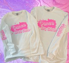 Customizable Long Sleeve Cheerleading Sweatshirt, Long Sleeve Tops With Custom Print For Cheerleading, Hip Hop Long Sleeve Sweatshirt For Dance, Cotton Hip Hop Sweatshirt For Dance Class, Cotton Long Sleeve Sweatshirt For Dance Class, Long Sleeve Letter Print Sweatshirt For Dance Class, Hip Hop Long Sleeve Dance Tops, Long Sleeve Cotton Tops For Dance Class, Graphic Print Long Sleeve Sweatshirt For Dance