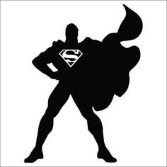 the silhouette of a man in a superman costume