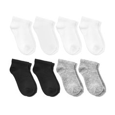 Keep your young ones warm and comfy with the Toddler 8pk Low Cut Socks - Dealworthy™. This set has a pair of 8 available that can easily be used through the week. The socks are made from lightweight materials for comfortable wear. Whether they are running around the park or hanging out at home, these low-cut socks will keep your little one's feet warm and dry. dealworthy™: Just what you need, priced just right. Bobby Socks, Low Cut Socks, Sock Booties, Cat Socks, Soft Sock, Toddler Boy Outfits, Baby Socks, Dress Socks, Socks And Hosiery