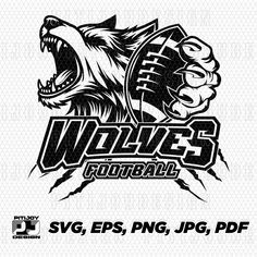 an image of a wolf's football logo