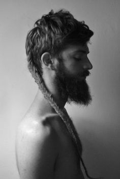 braid Beard Braid, Trendy Mens Hairstyles, Braided Beard, Tail Hairstyle, Man With A Beard, Braids For Boys, Perfect Beard