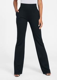 Mid-rise Stretch Yoga Pants With Hip Pockets, Black 4-way Stretch Pants With Contoured Waistband, Black Stretch Pants With Contoured Waistband, Versatile Fitted Elastane Yoga Pants, Black Pants With Contoured Waistband And Stretch, Stretch Elastane Sweatpants With Pockets, Stretch Sweatpants With Pockets, High Stretch Straight Leg Workwear Bottoms, Versatile Full-length Elastane Yoga Pants